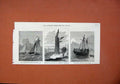 Old Antique Print 1873 Royal Halifax Nova Scotia Ship Chimney Northfleet 19th