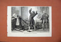 Original Old Antique Print 1873 Scene Arkwright'S Wife Globe Theatre Victorian