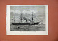 Original Old Antique Print 1873 Steam-Tug Plymouth Troops Himalaya GCoast Ship