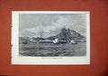 Old Antique Print Civil War Spain 1873 Bombardment Alicante Ship Castle 19th