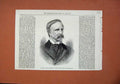 Old Antique Print 1873 Duke D'Aumale President Court Marshal Bazaine Man 19th