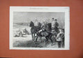 Old Antique Print 1873 Mounted Volunteer Riflemen Shooting Loyd-Lindsay 19th