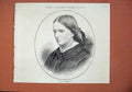 Original Old Antique Print 1873 Portrait Late Mrs Alfred Gatty Woman Victorian