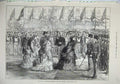 Original Old Antique Print 1874 Queen Portsmouth Naval Brigade Ashantee War