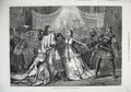 Old Antique Print Fine Art 1874 Scene Talismano Drury Lane Theatre Battle 19th