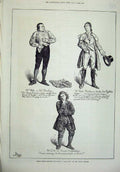 Original Old Antique Print 1874 Phelps Mathews Toole John Bull Gaity Theatre