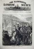 Original Old Antique Print 1874 Czar Visit England Emperor Dover War Army 19th