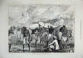 Old Antique Print 1874 Famine Bengal Loading Grain Carts Calcutta Natives 19th