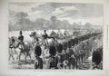 Original Old Antique Print 1874 Windsor Troops Ashantee War Queen Guards Horse