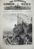 Original Old Antique Print 1874 General Election Gladstone Greenwich Blackheath