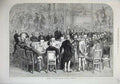 Original Old Antique Print Art 1874 Meeting French Commission Versailles France