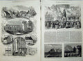 Old Antique Print 1874 Relics John Bunyan Statue Ship Nil Cemetery Iruma 19th