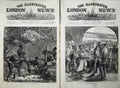 Original Old Antique Print 1874 War GCoast Ashantee Ambush Fantee Women Castle