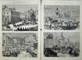 Old Antique Print 1874 Queen Procession London Oxford Buckingham Regent 19th
