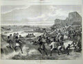 Old Antique Print 1874 Ashantee War Invalids Embarking Cape Coast Castle 19th