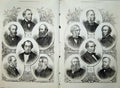 Antique Old Print 1874 Cabinet Richmond Hunt Manners Cairns Salisbury Men 19th