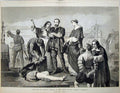 Original Old Antique Print 1874 Execution Spanish Patriots Emperor Charles Art
