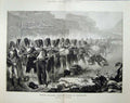 Antique Old Print 1874 Bellange Fine Art Rear Guard Protecting Convoy War 19th