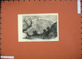 Old Antique Print 1874 Palestine Mount Ebal Shechem Nablous Mountains Art 19th
