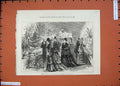 Original Old Antique Print 1874 Princess Louise Flower Show Garden Willesden
