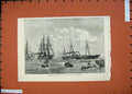 Old Antique Print 1874 Departure Emperor Russia Yacht Ship Gravesend Art 19th