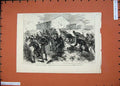 Original Old Antique Print 1874 Civil War Spain Trenches Candido Redoubt Bilbao