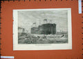 Original Old Antique Print *0206 1874 Launch German Frigate Kaiser Poplar Ship