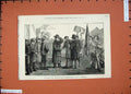 Original Old Antique Print 1874 Ashantee War Sir Garnet Wolseley Portsmouth Art