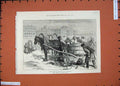 Old Antique Print 1874 Horse Cart Taking Water Neva St Petersburg Moscow 19th