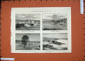 Old Antique Print 1874 America Railway Bridge Tennessee Cumberland River 19th