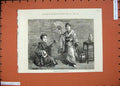 Original Old Antique Print 1874 Japanese Dancing Girls Practising Costumes 19th