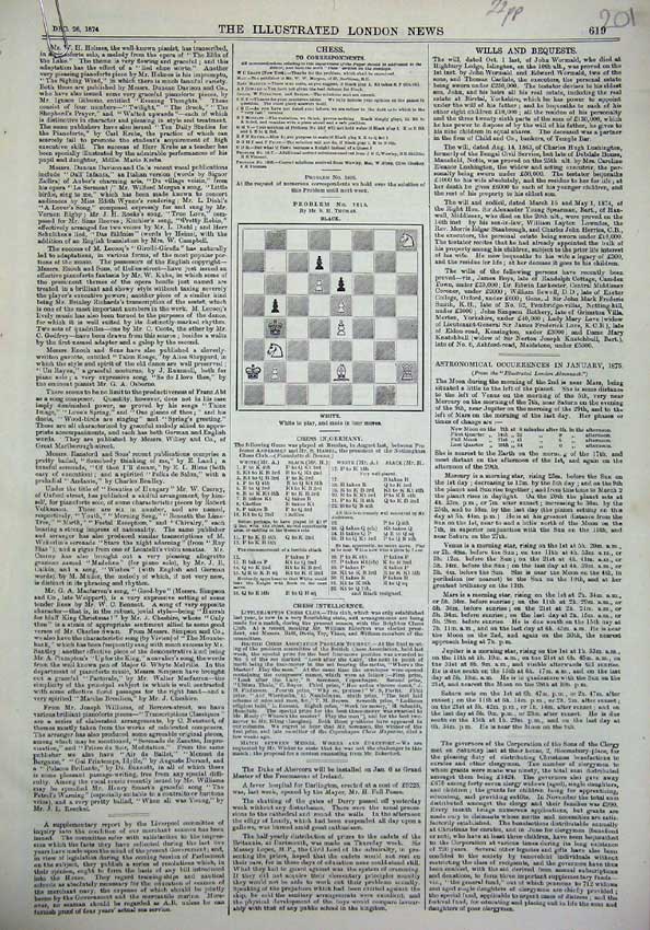 Original Old Antique Print 1874 Twenty Two Pages Illustrated London News Paper