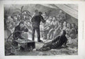 Old Antique Print 1874 Christmas Ice Floe North German Polar Expedition 19th
