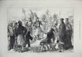 Old Antique Print Christmas Roumania 1874 Army Men Drinking Celebration 19th
