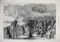 Original Old Antique Print 1874 View Zoological Gardens Berlin Germany 19th