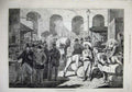 Old Antique Print 1874 Salle Aux Bles Et Farines Paris France Market Art 19th