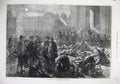 Original Old Antique Print 1874 Fine Art Rs Argenteuil Moonlight Street Men