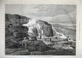Old Antique Print 1874 Hot Springs Gardiner'S River Yellowstone America 19th