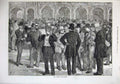Original Old Antique Print 1874 Scene Liverpool Cotton Market Men Fine Art 19th
