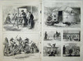 Old Antique Print 1874 Turkestan Cotton Gin Dervishes Kizzii Akoe Tent 19th
