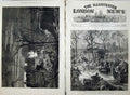 Old Antique Print 1874 Disaster Regents Canal Boats Men Trees Fine Art 19th