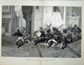 Old Antique Print 1874 Patrol Symrna Battle Men Chasing Fine Art Decamp 19th
