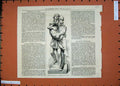 Original Old Antique Print 1874 Marble Statue Leofric Earl Mercia Dodiva Wake