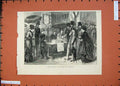 Original Old Antique Print 1874 Hospital Lady'S Collecting Box City Donors 19th