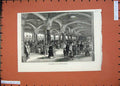 Original Old Antique Print Fine Art 1874 Aquarium Southport Pavilion People