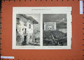 Original Old Antique Print 1874 War Spain Hall Puycerda Theatre Phalerum Athens