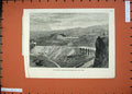 Old Antique Print 1874 Zigzag Railway Blue Mountains Australia Train Art 19th