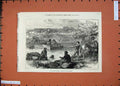 Old Antique Print 1874 Half-Breeds Crossing River America Men Horses War 19th