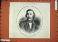 Original Old Antique Print Portrait Man 1874 Late J.H Foley R.A 19th