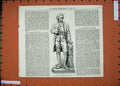 Original Old Antique Print 1874 Statue Dr Priestley Birmingham Man Victorian